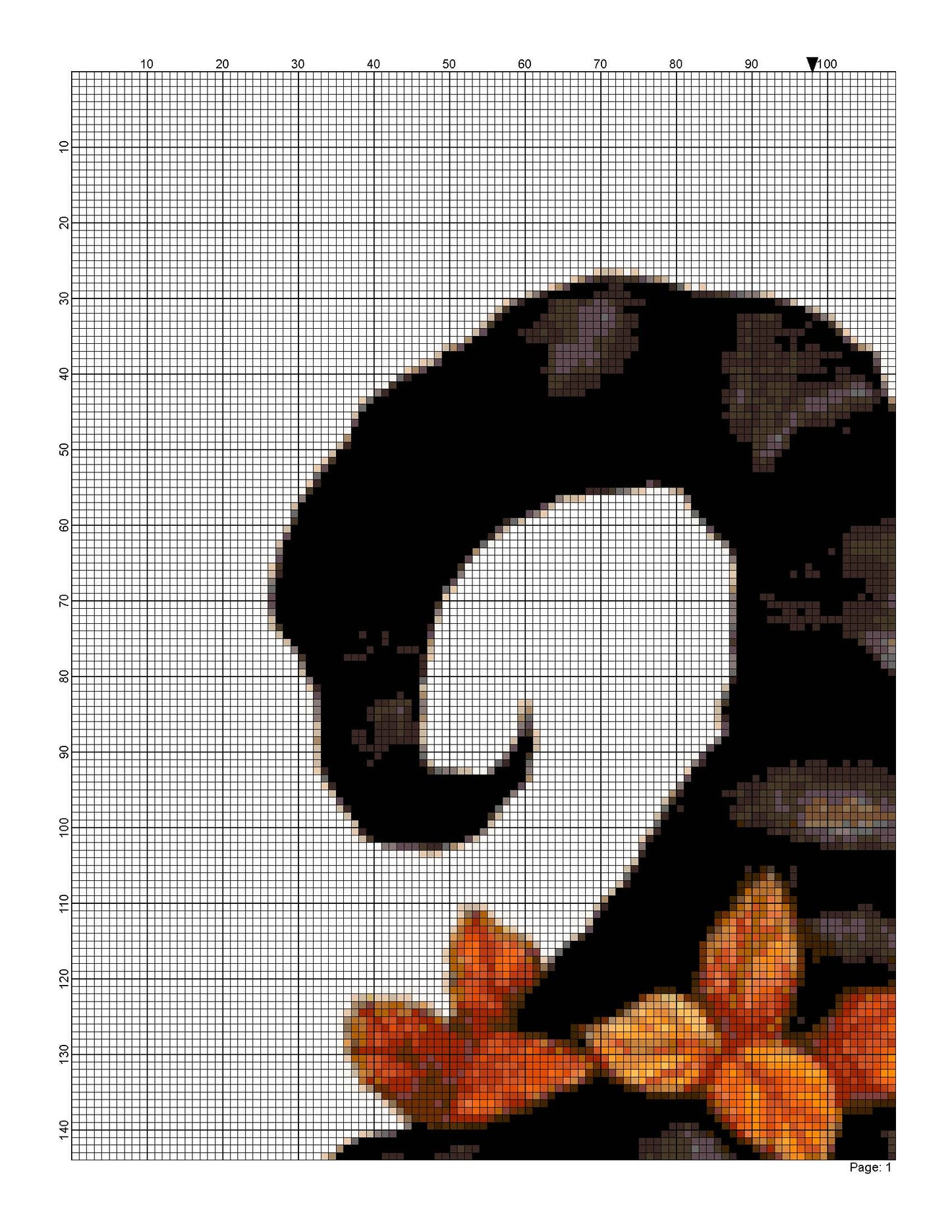 Counted Cross Stitch patterns/ Pumpkin Witch Hat/ Halloween 39