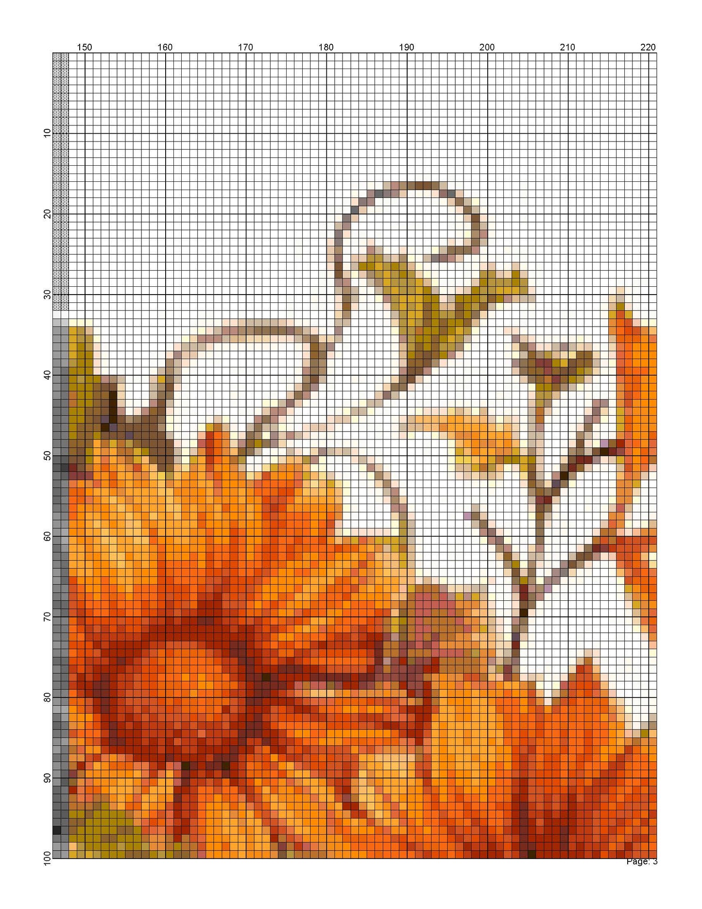 Counted Cross Stitch patterns/ Pumpkins and Sunflowers/ Halloween 60