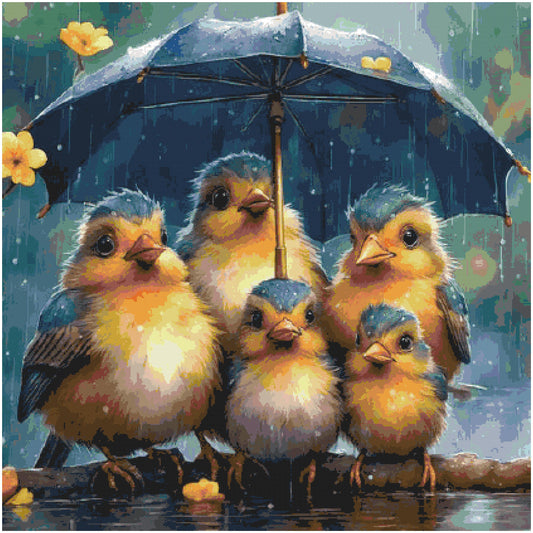 Counted Cross Stitch patterns/ Rainy Day Birdies/ Animals 170