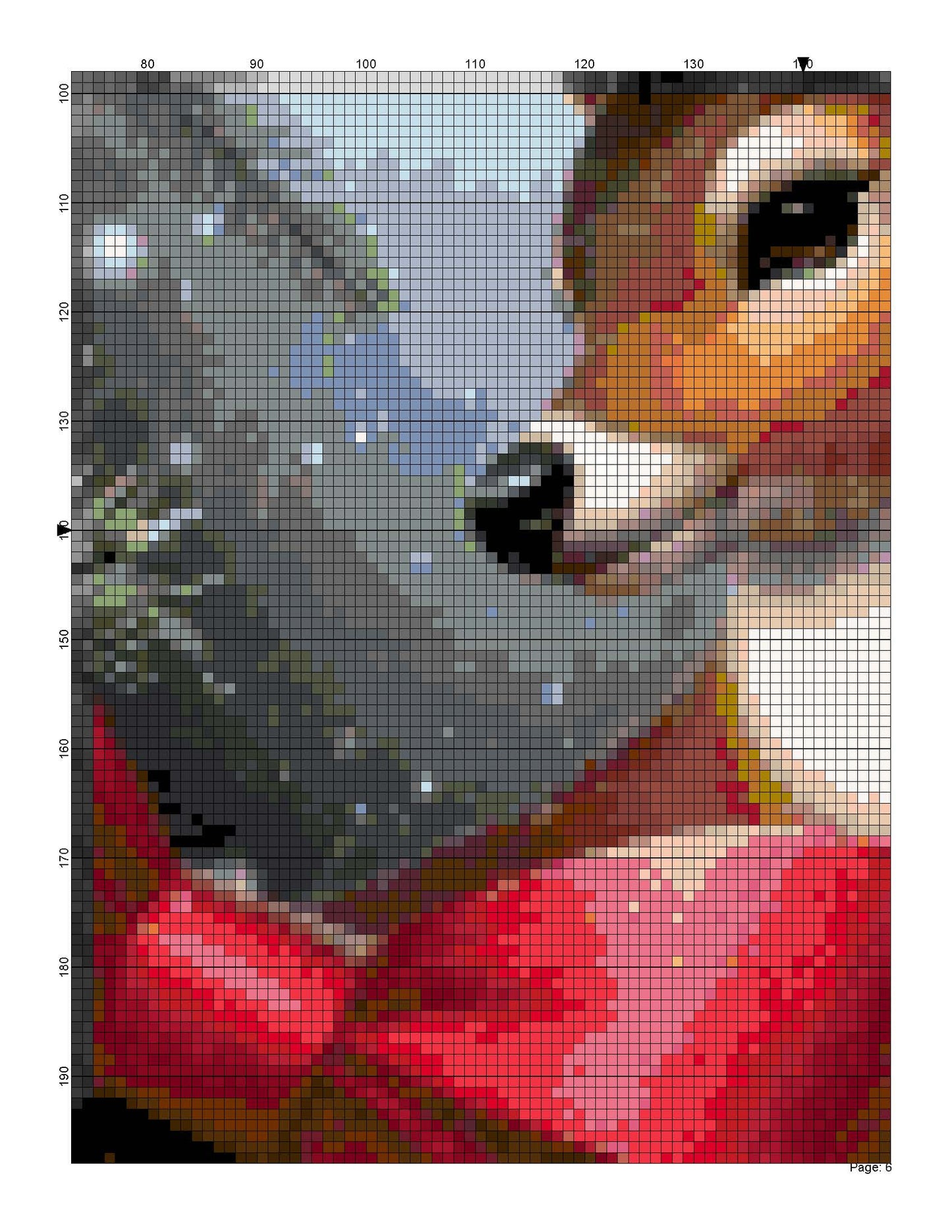 Counted Cross Stitch patterns/ Santa and his Deer/ Christmas 11