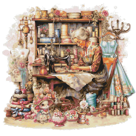 Counted Cross Stitch patterns/ Sewing Room Dream/ Home 102