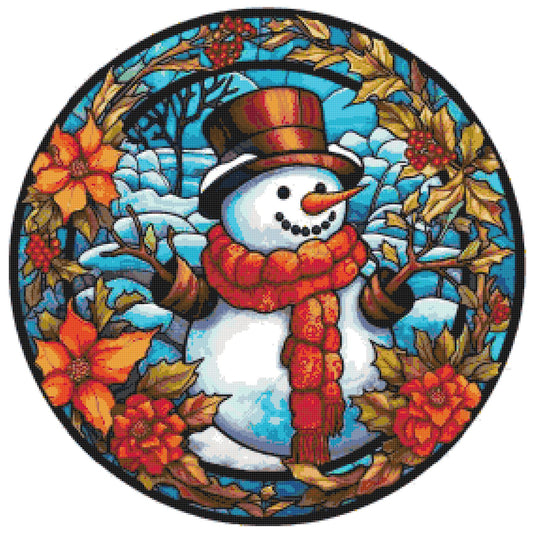 Counted Cross Stitch patterns/ Christmas Snowman 2