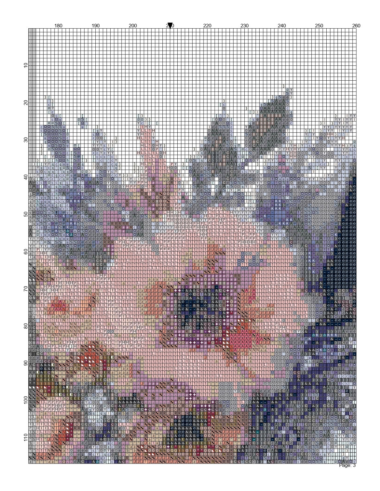 Spotted Horse with Flowers/ Cross Stitch Patterns/ Animals 194