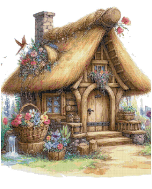 Counted Cross Stitch patterns/ Straw Cottage Dream Home 123