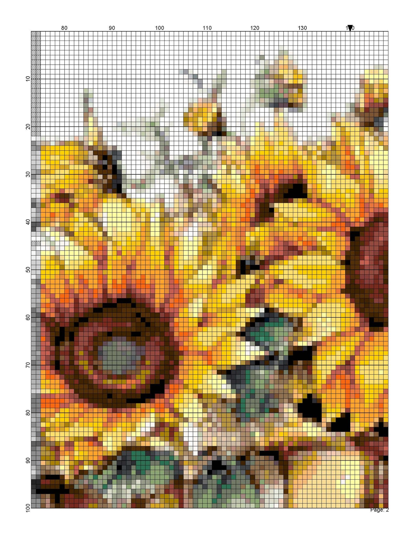 Counted Cross Stitch patterns/ SunFlowers Bike/ Flowers 151