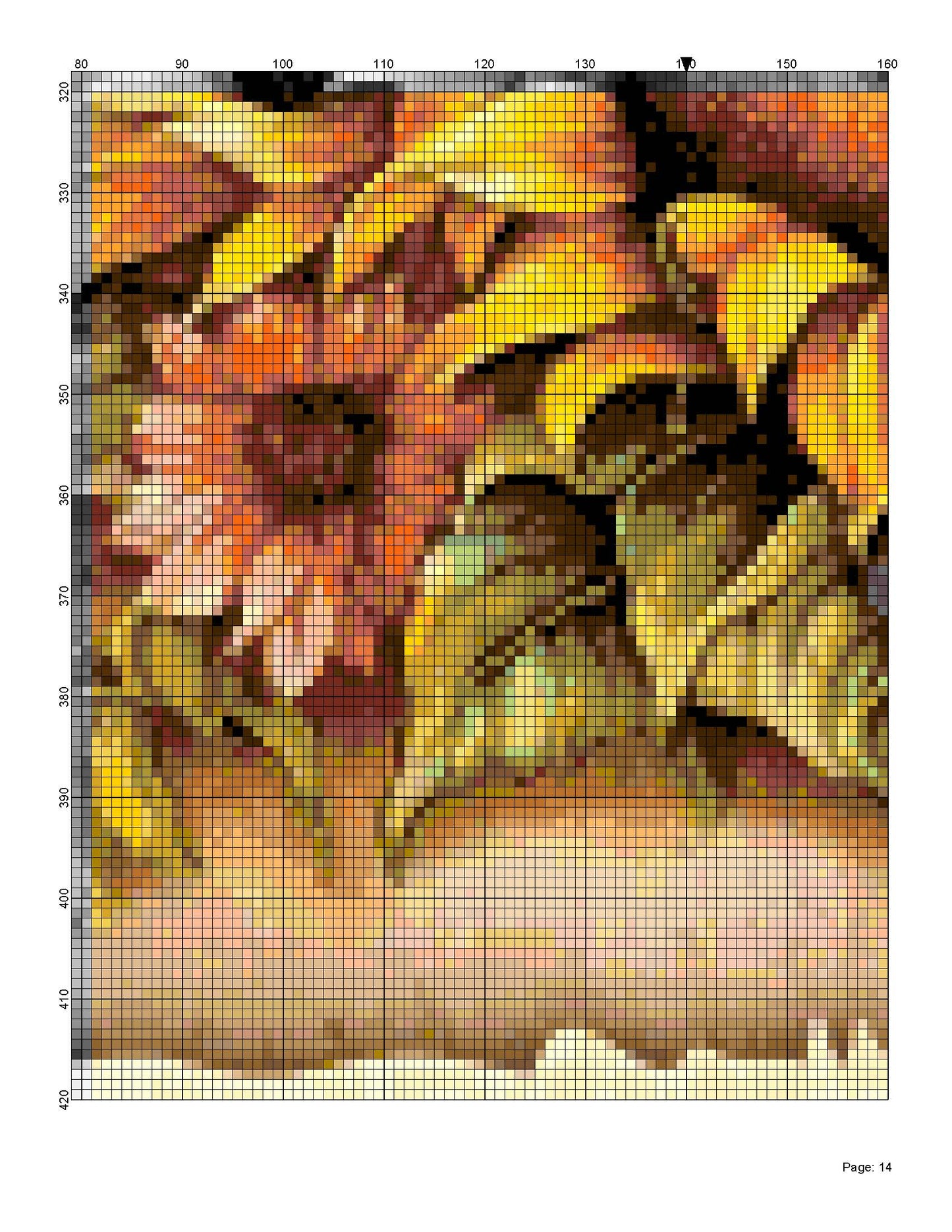 Counted Cross Stitch patterns/ Sunflowers Window/ Flowers 152