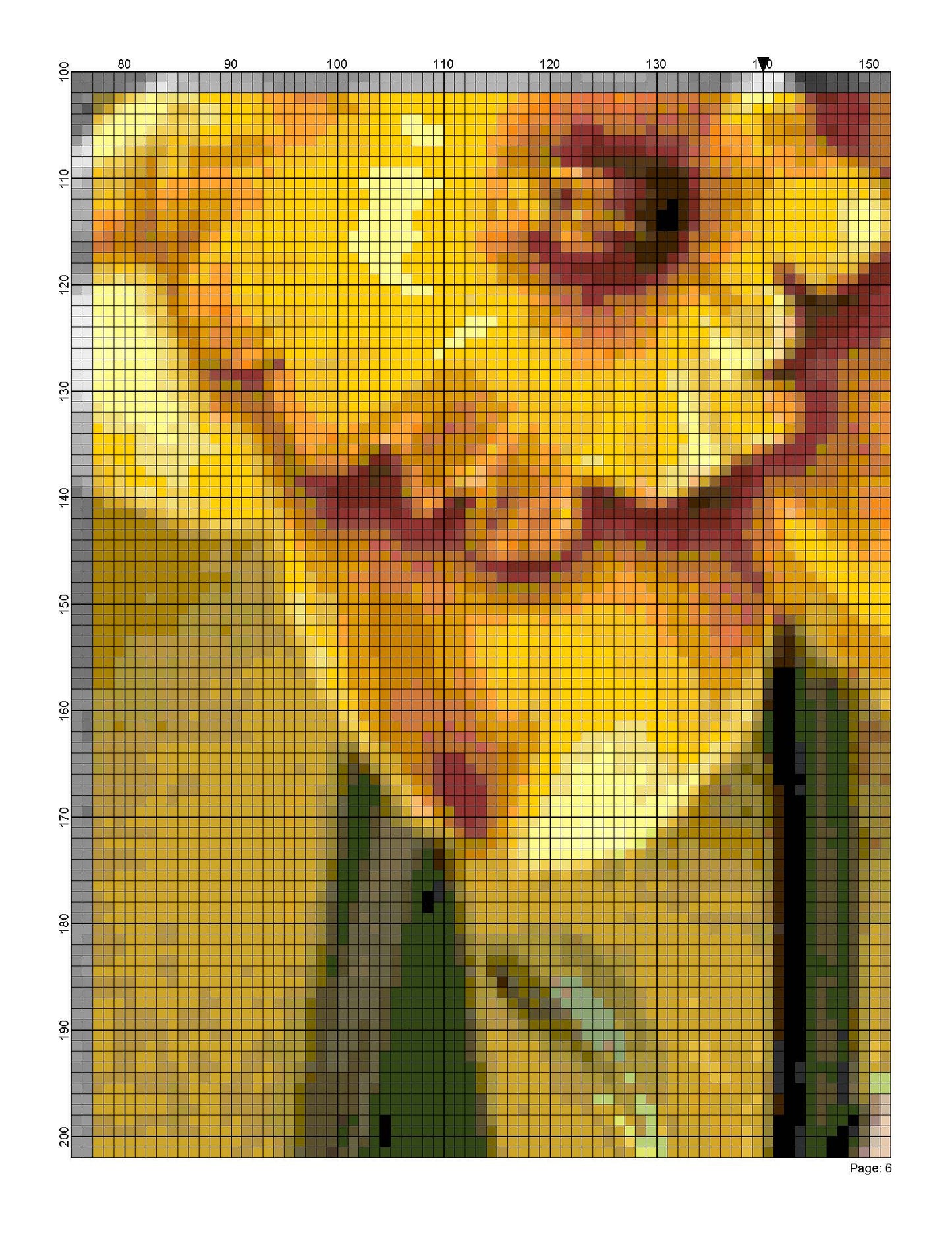 Sunflower and Butterfly/ Cross Stitch Patterns/ Roses 181