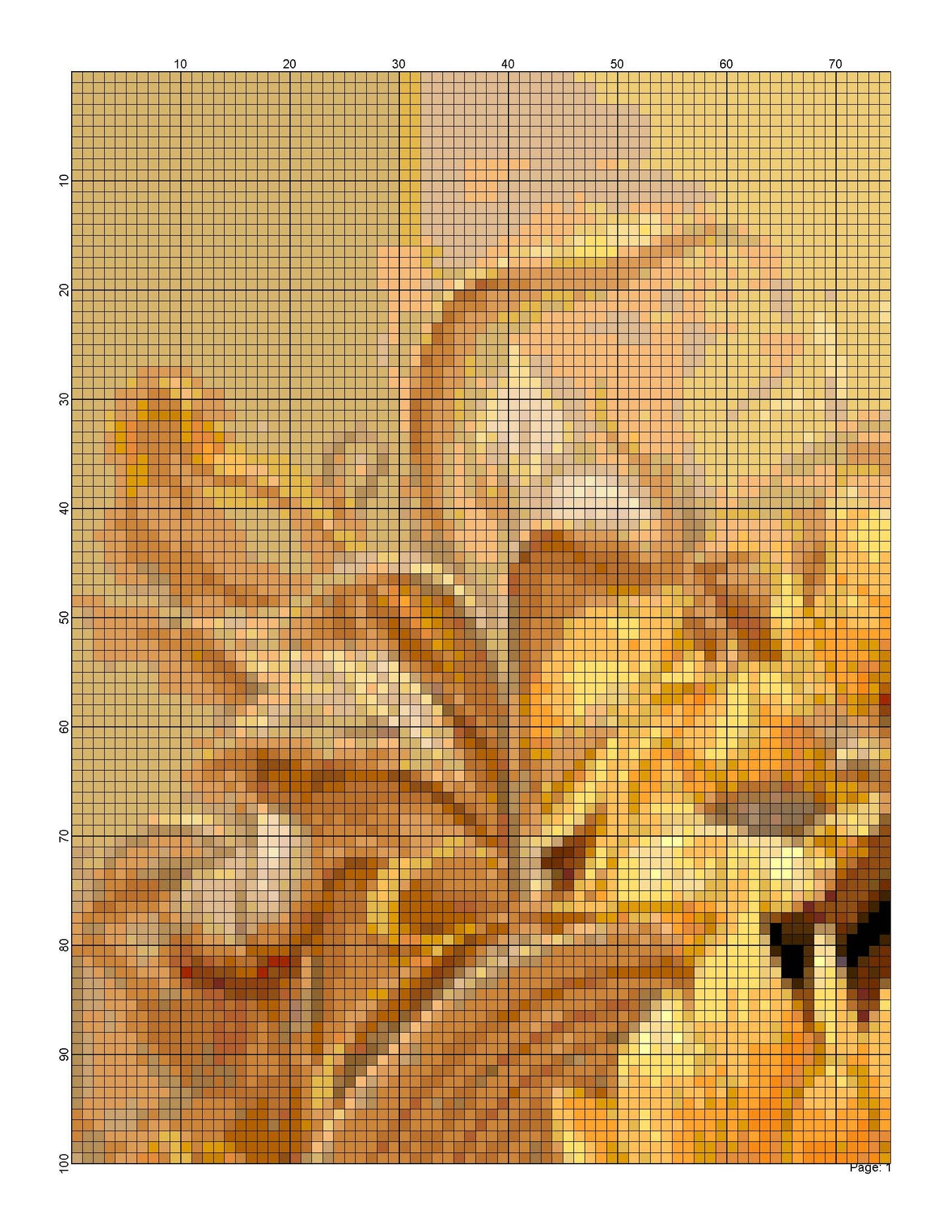 Counted Cross Stitch patterns/ Sunflowers and Hat/ Flowers 173