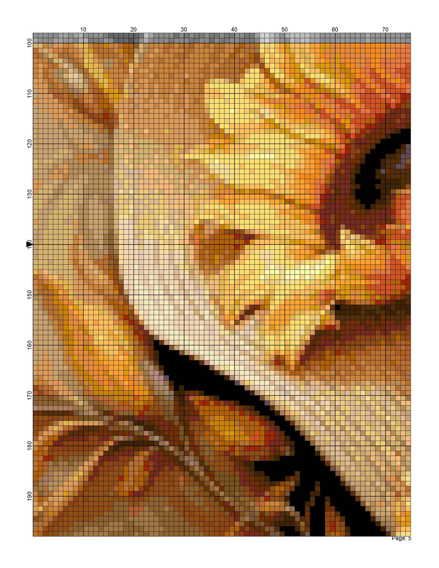 Counted Cross Stitch patterns/ Sunflowers and Hat/ Flowers 173