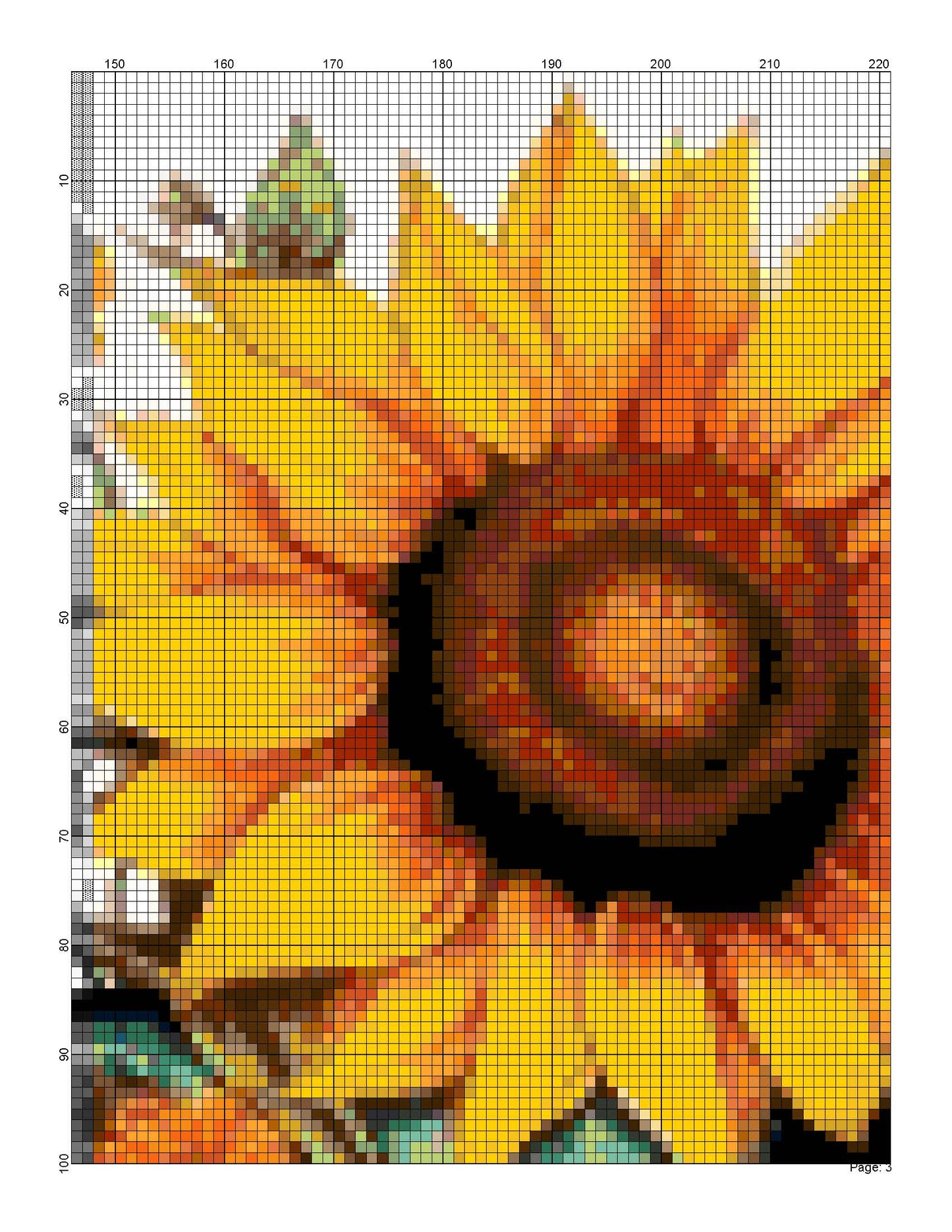 Counted Cross Stitch patterns/ Sunflowers and sewing machine/ Flowers 149