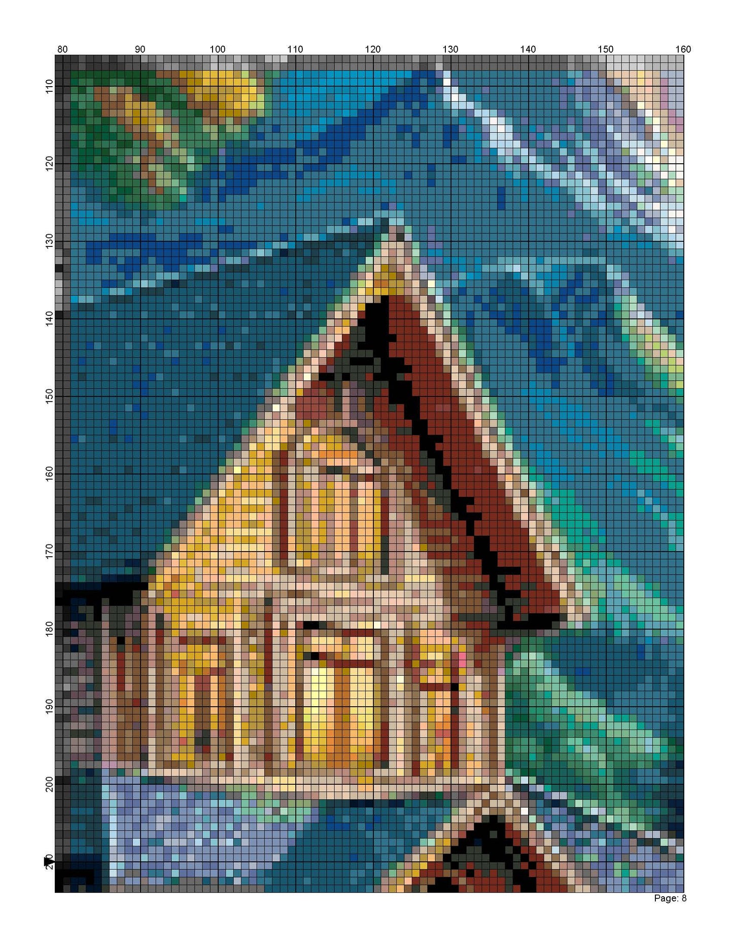 Sweet Home by the River/ Cross Stitch Patterns/ 136