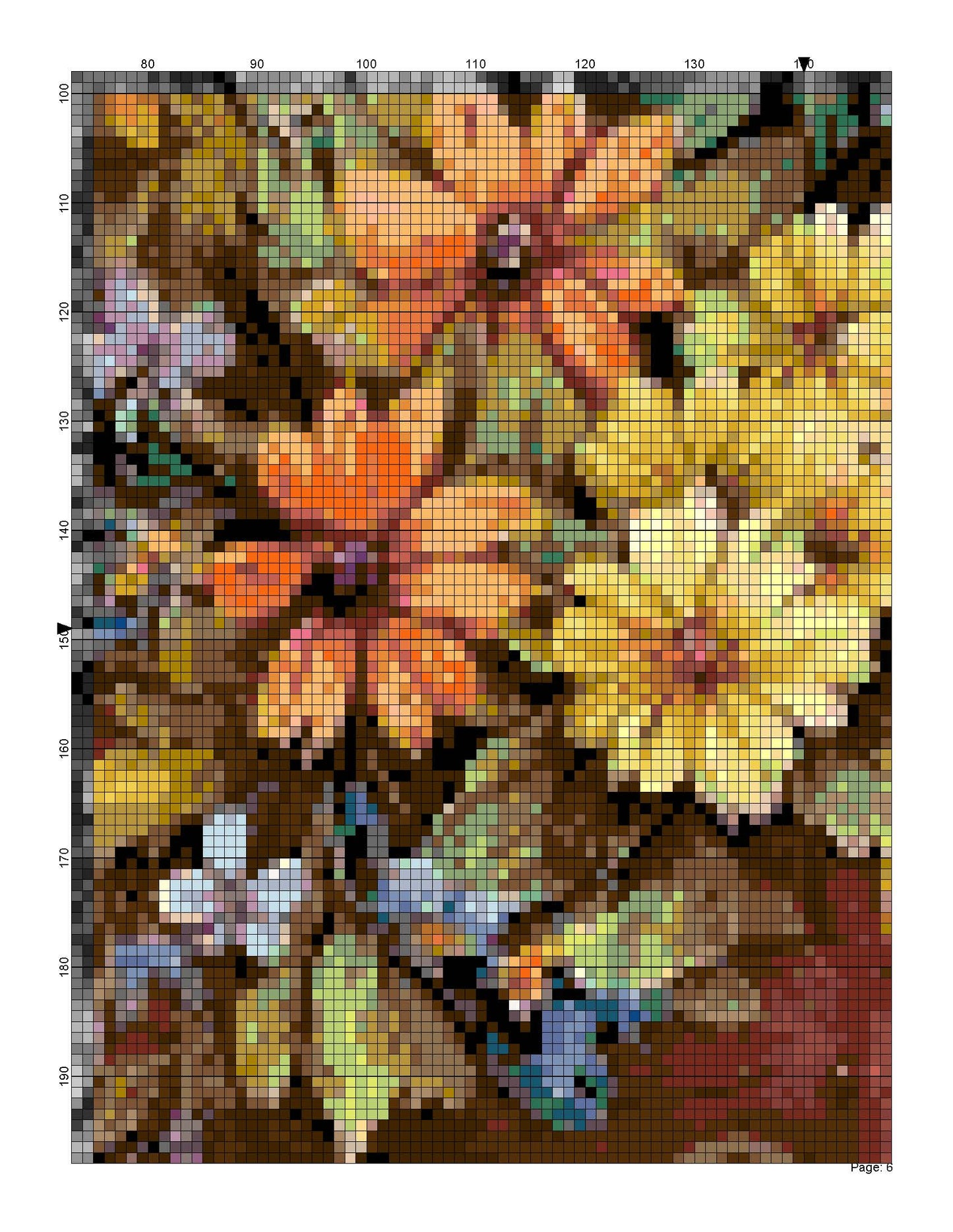 Counted Cross Stitch patterns/ Wheelbarrow with Flowers 170