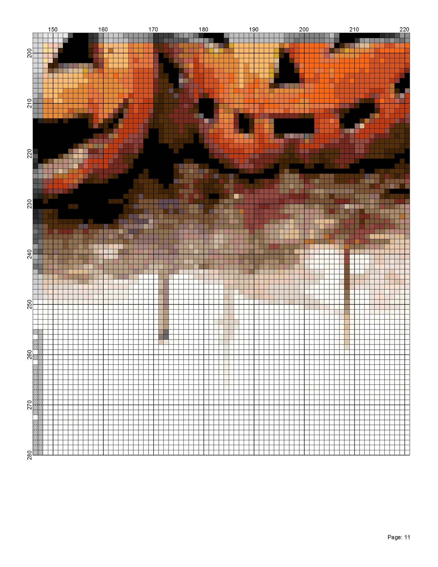 Counted Cross Stitch patterns/ Whimsical Pumpkin/ Halloween 50