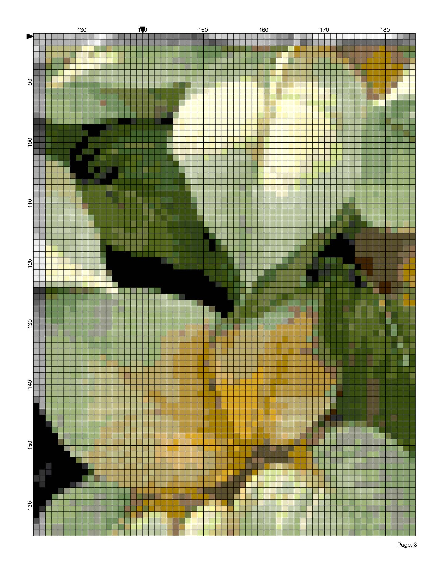 Counted Cross Stitch patterns/ White Flowers/ Nature 145