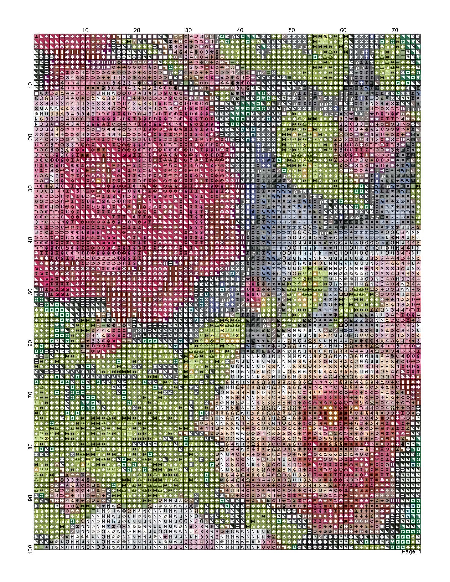 Windowsill Flowers/ Cross Stitch Patterns/ Sweet Home 143