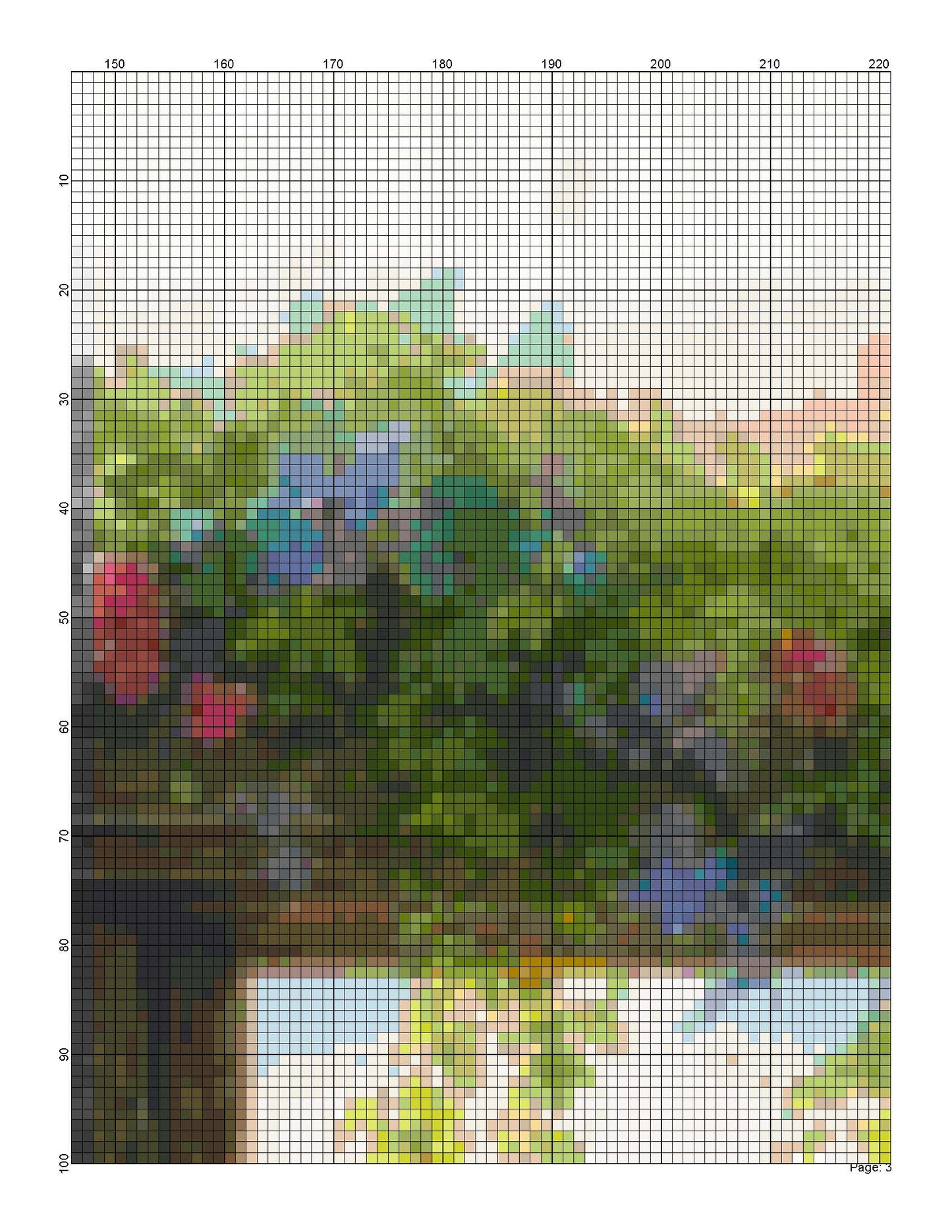 Windowsill Flowers/ Cross Stitch Patterns/ Sweet Home 141