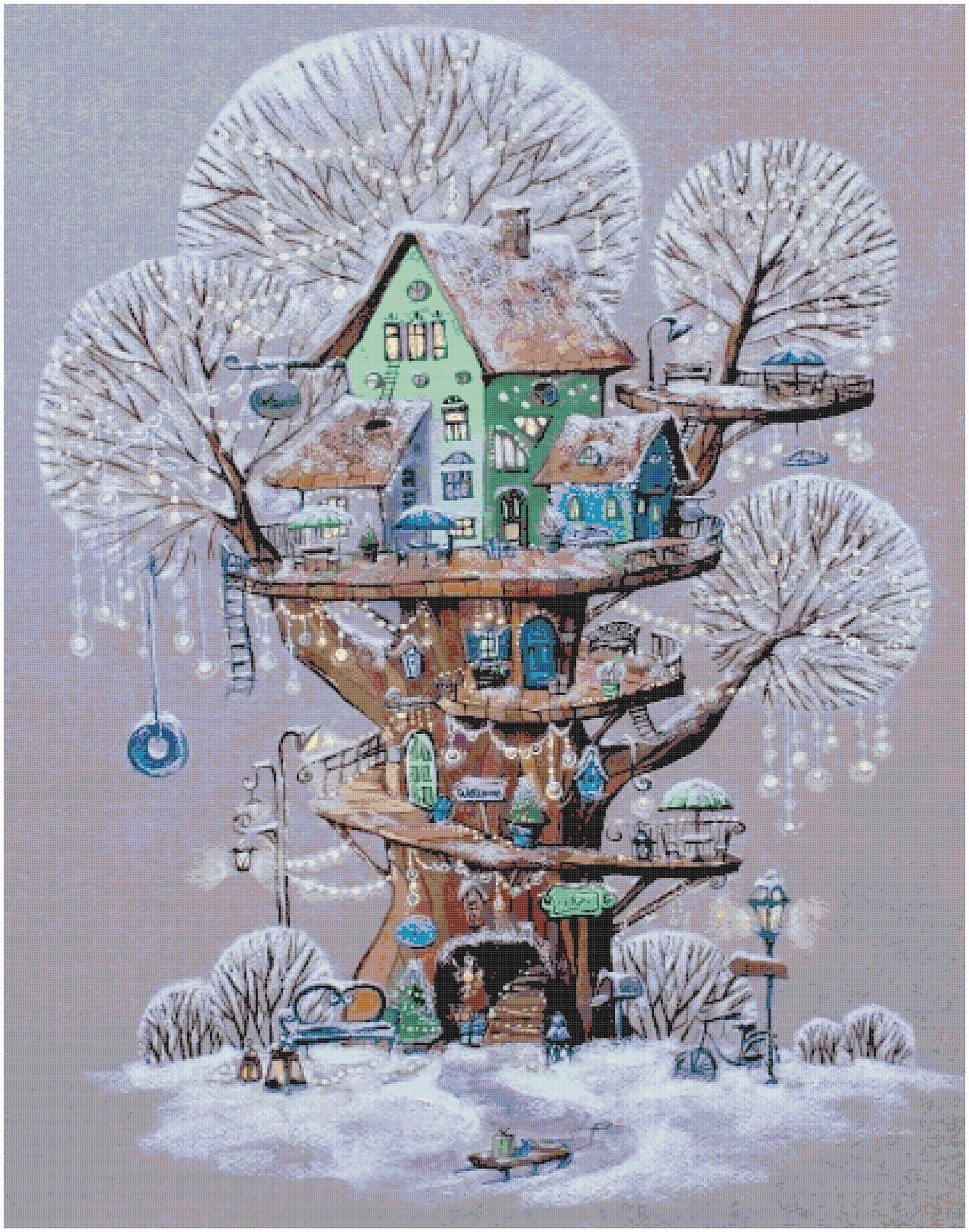 Houses for Fairies/ Cross Stitch patterns PDF/ Dream Home 87