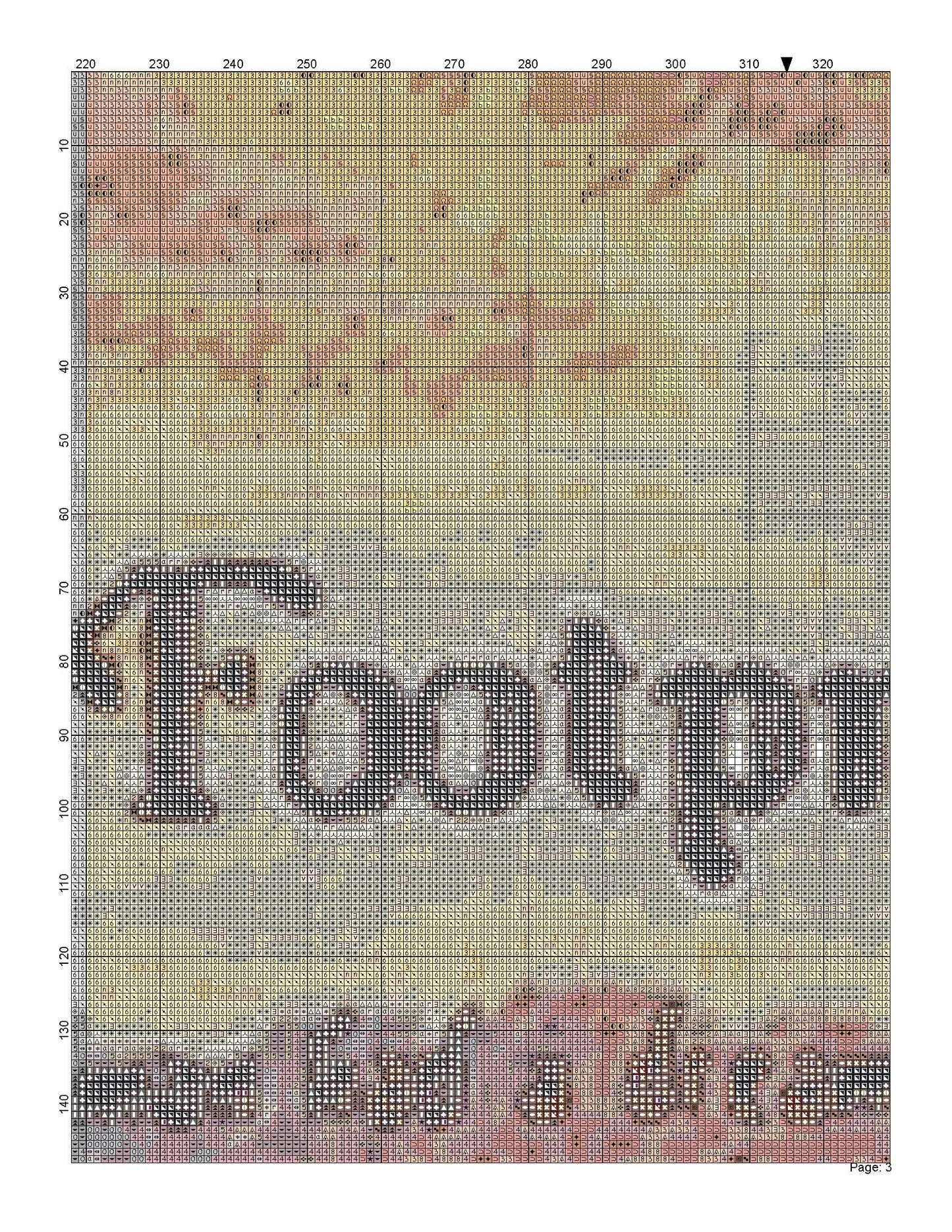 Footprints in The Sand Poem/ Counted Cross Stitch Patterns