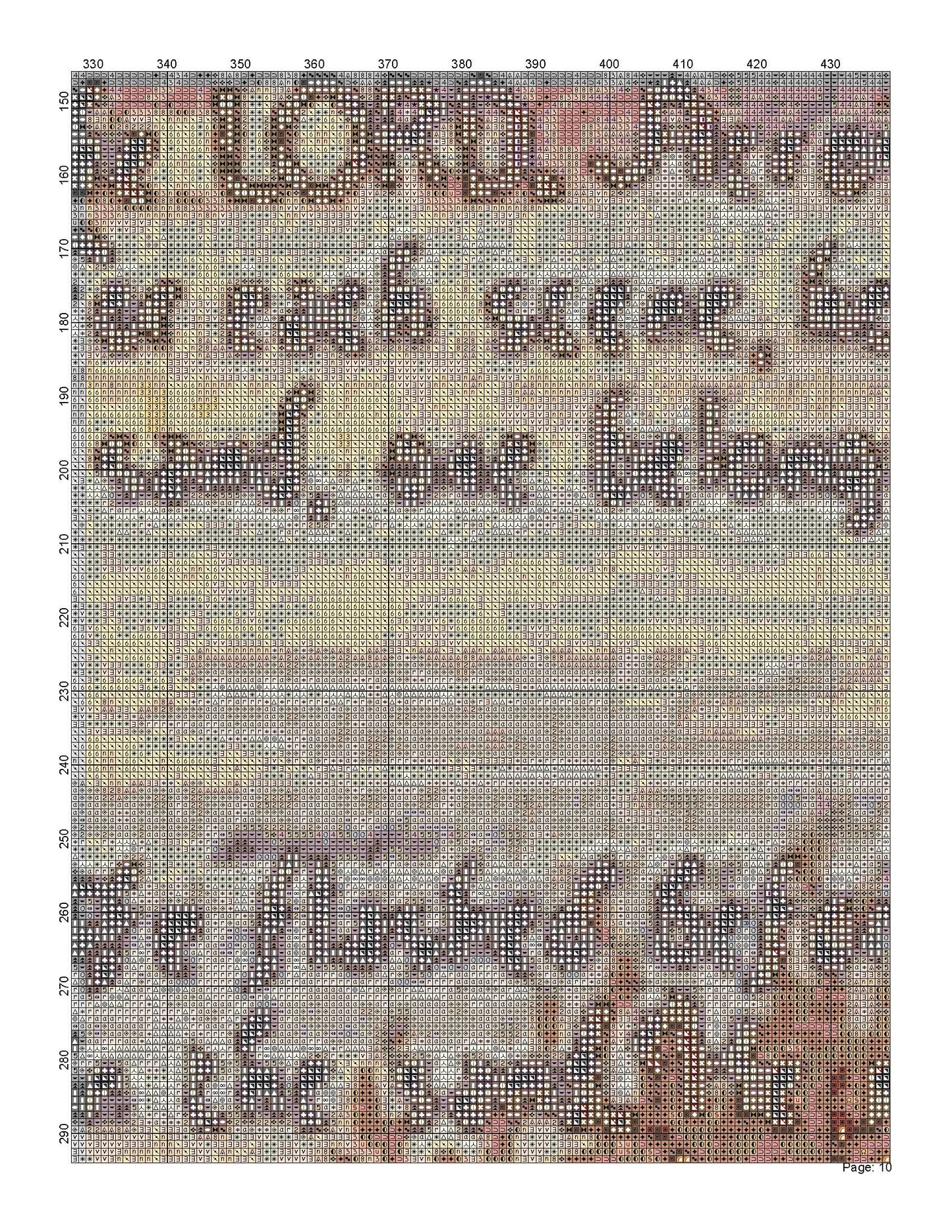 Footprints in The Sand Poem/ Counted Cross Stitch Patterns